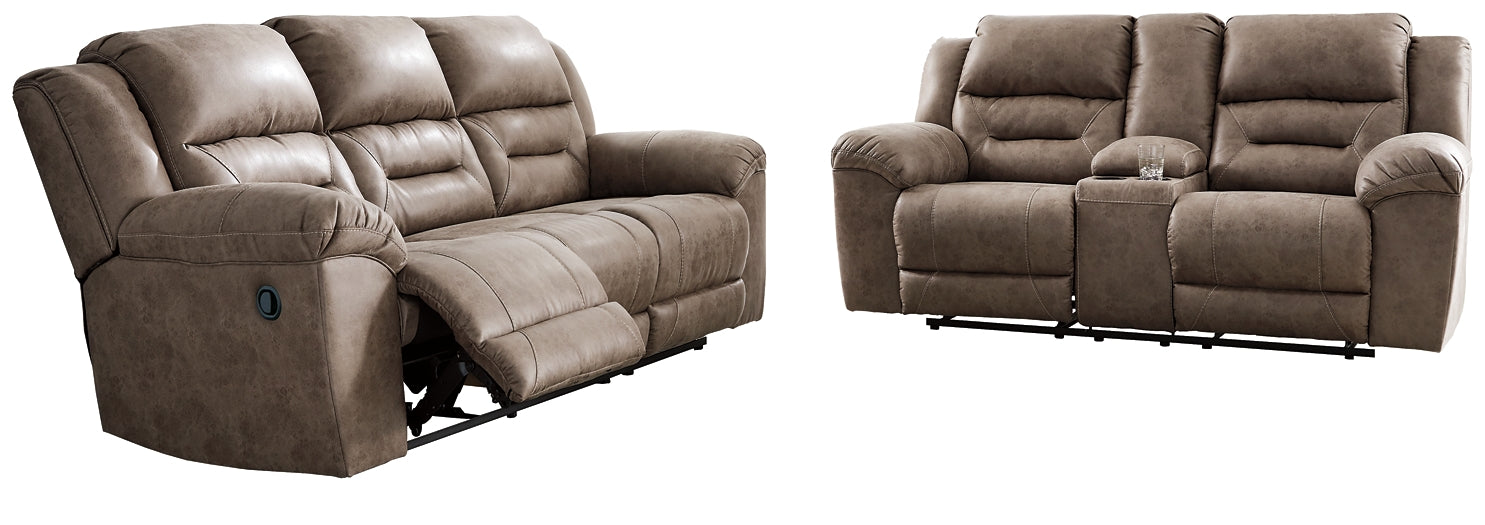 Stoneland Manual Reclining Sofa and Loveseat