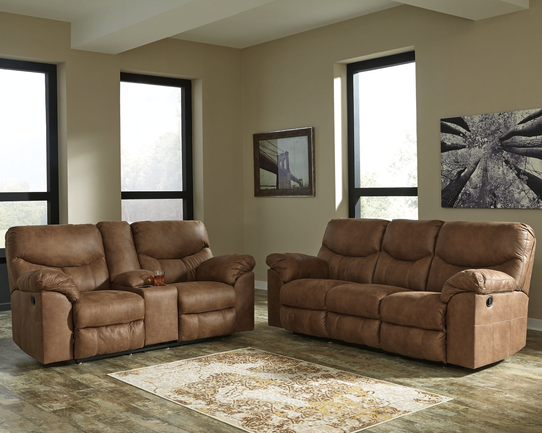 Boxberg Manual Reclining Sofa and Loveseat