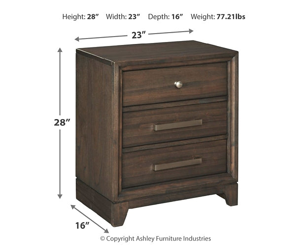 Brueban King Panel Bed with 2 Storage Drawers with Mirrored Dresser, Chest and 2 Nightstands