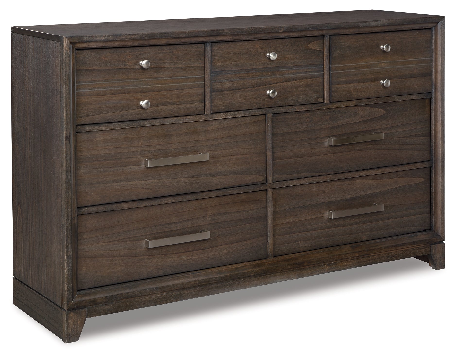 Brueban California King Panel Bed with 2 Storage Drawers with Dresser