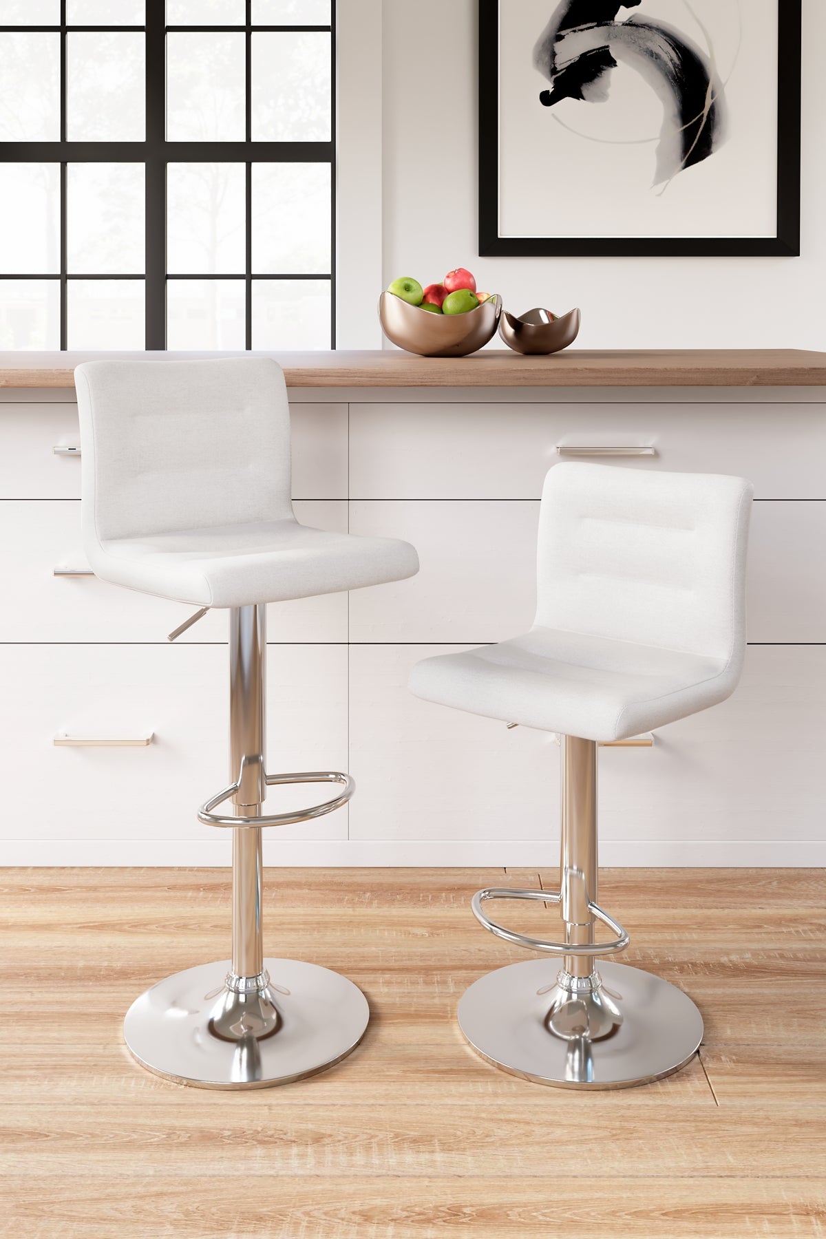 Pollzen Bar Height Bar Stool (Set of 2)