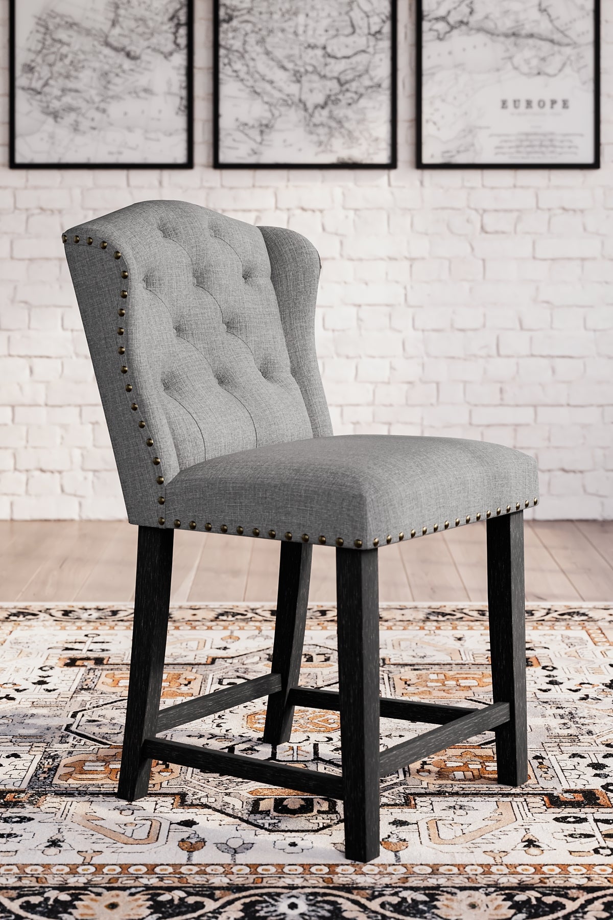 Jeanette Upholstered Barstool (2/CN)