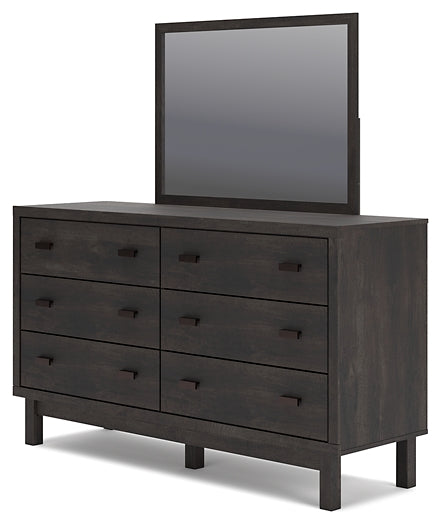 Toretto Queen Bookcase Headboard with Mirrored Dresser, Chest and 2 Nightstands