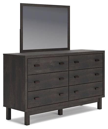 Toretto Queen Panel Bookcase Bed with Mirrored Dresser and 2 Nightstands