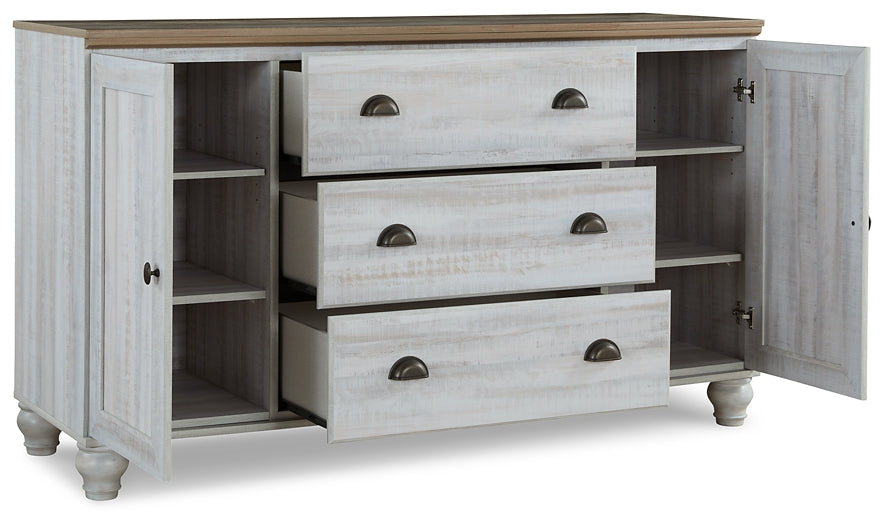 Haven Bay Queen Panel Storage Bed with Mirrored Dresser, Chest and 2 Nightstands